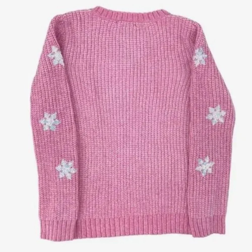 Marguax & Lexi Kid's Holiday Shine Sequin Snowflake Christmas Sweater NWT Sz L - Picture 3 of 10